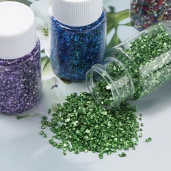 30g/Bottle Glass Broken Stones Resin Fillings for DIY Medium/Small Crystal UV Epoxy Filler Nail Art Decoration Jewelry Making