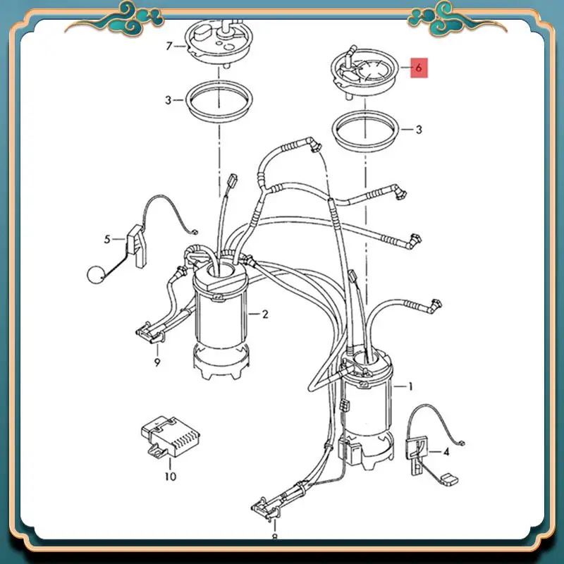 

Latest Car Engine Flange And Fuel Filter For Touareg 3.0L 3.6L V6 Parts Gas Filters 7P0919679 A2C53356346Z 9586204210