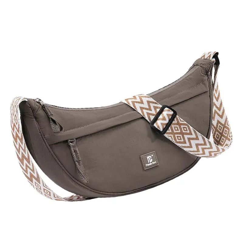 

Сумка Half Moon для мужчин и женщин Водоотталкивающая сумка через плечо Moon Bag — легкая маленькая сумка через плечо с широким плечевым ремнем