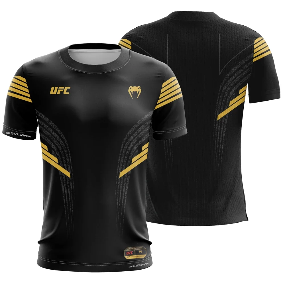 

25. летняя спортивная одежда, мужское платье UFC для бокса, боевого матча, повседневная дышащая модная футболка для фитнеса с коротким рукавом