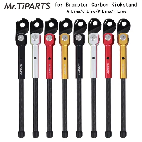 Mr.Tiparts P 라인 T 라인 킥스탠드, 브롬톤 접이식 자전거용 특수 카본 사이드 브레이스, 초경량 89g
