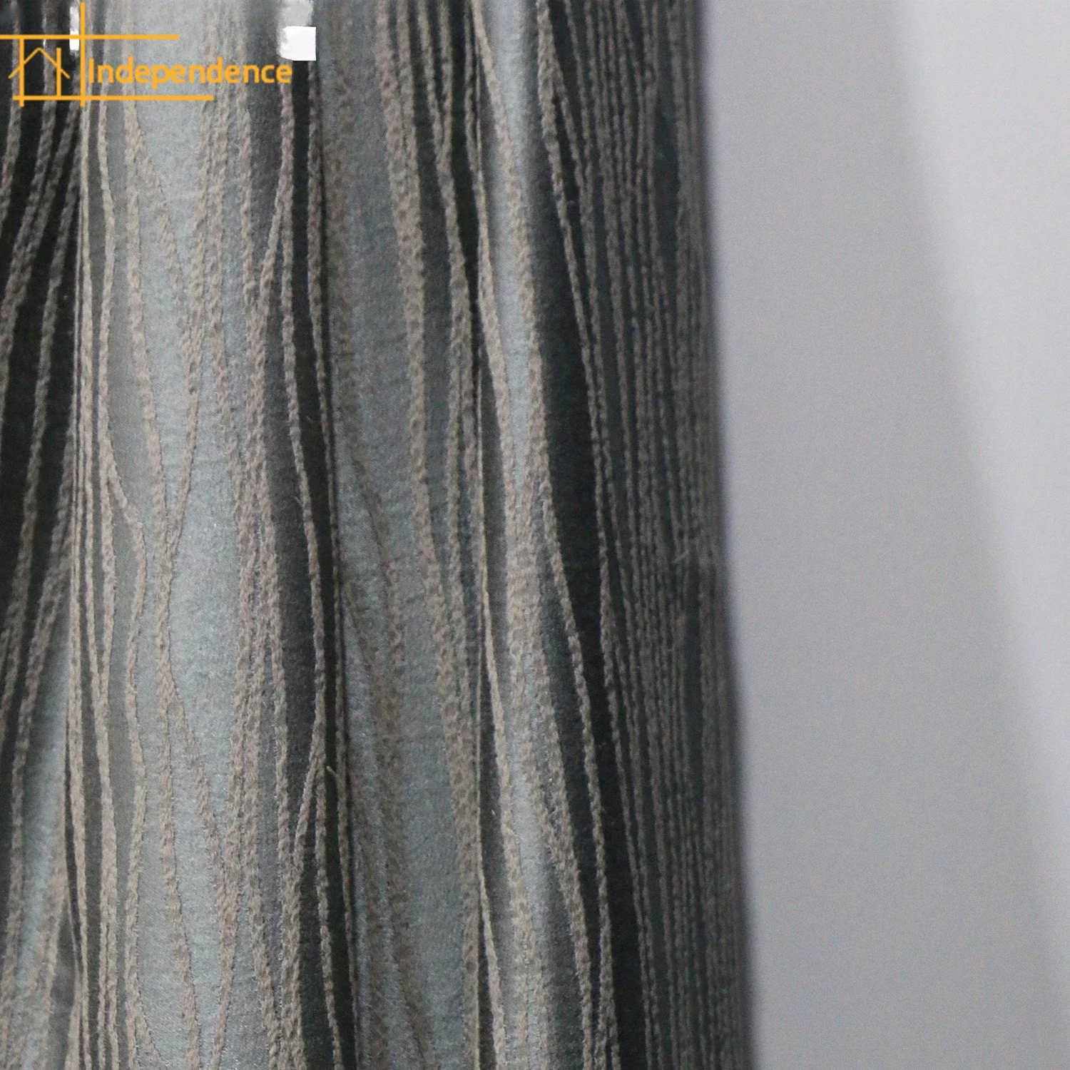 

Curtains for Living Dining Room Bedroom Light Luxury Italian Striped Jacquard Thermal Insulation Partition