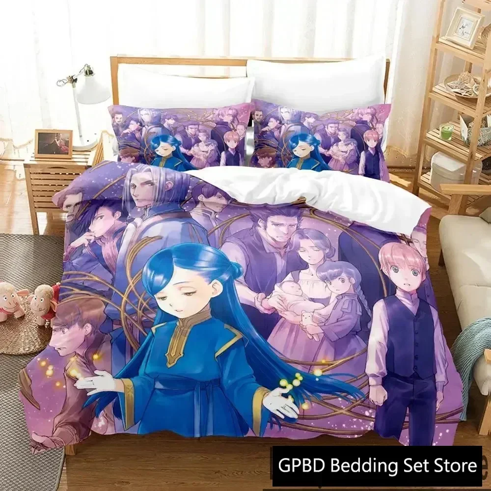 3D Print Ascendance of a Bookworm Anime Bedding Set Bedroom Soft Modern Bedspreads Comefortable Duvet Cover Quilt Pillowcase