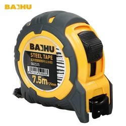 BAIHU Tape Measure,7.5M ABS Thickened Hard Anti Drop Shell Durable Meter Ruler Wear-resistant Box Ruler for Household