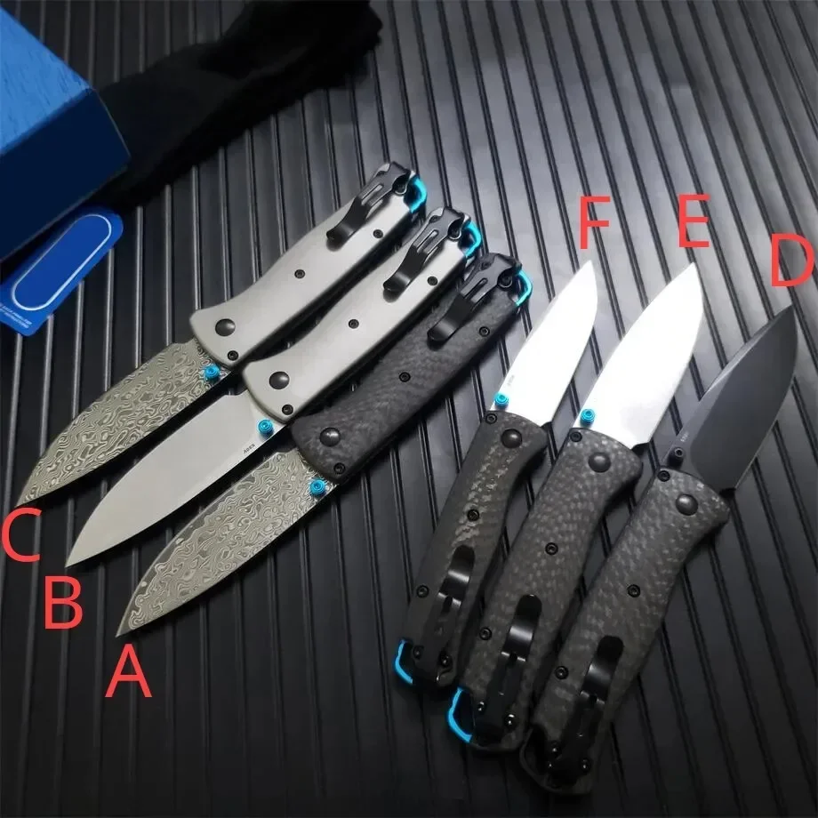 屋外 EDC ポケット折りたたみナイフ 535 533 S90V ブレードカーボンファイバー/チタン合金ハンドル屋外サバイバル狩猟切断ナイフ