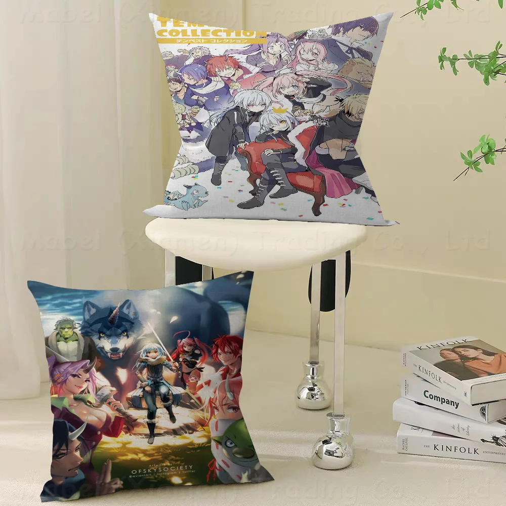 

Tensei Shitara Slime Datta KenOffice Cushion Pillowcase Car Cushion Cover45X45CM Lumbar Pillowcase Sofa Pillowcover