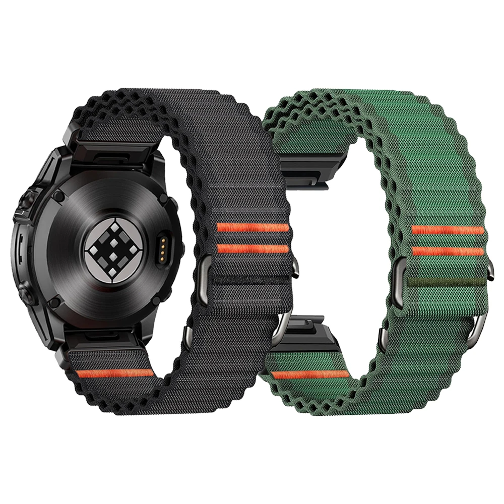 QuickFit 22 مللي متر 26 مللي متر النايلون حزام الساعات ل Garmin Fenix8 E 7 7X 6X Pro 5 5X/Enduro 3/Quatix 8/Epix Pro Gen 2 Descent G2 حزام رياضي