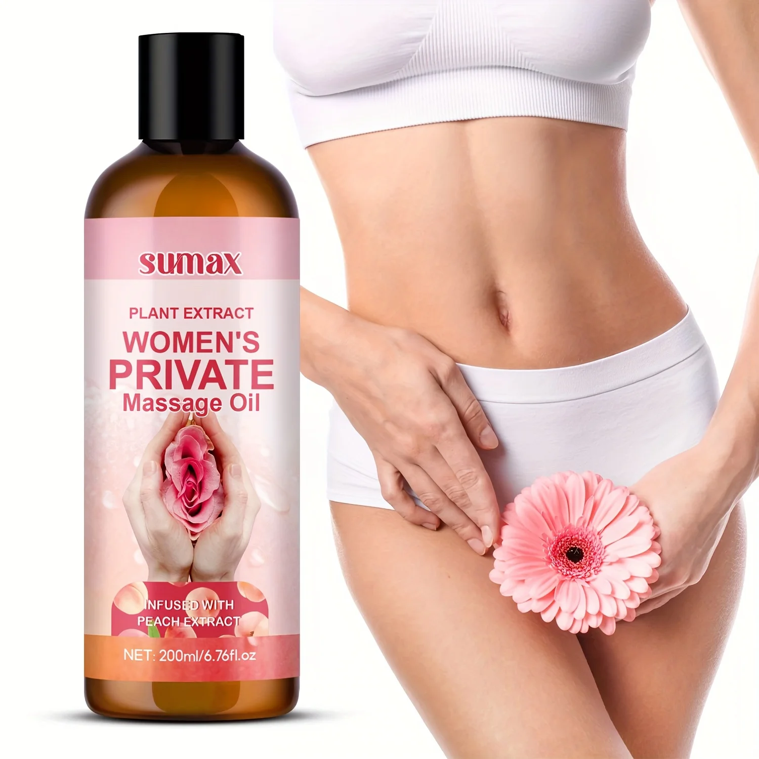 Privates Massageöl für Frauen, Pfirsichduft, langanhaltender Duft, tiefe Feuchtigkeit, sanfte Formel, geeignet für alle Hauttypen
