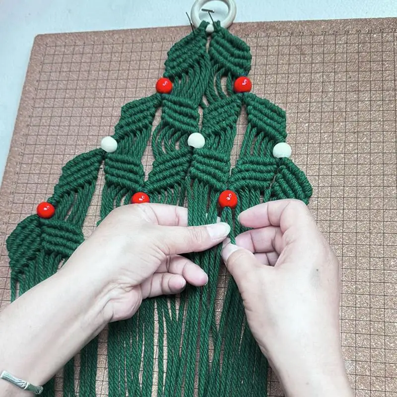 

Christmas Tree Craft Kit For Beginners Stress Relief Knot Beginners Kit Christmas Tree Kit Complete Boho Style Craft Kit For