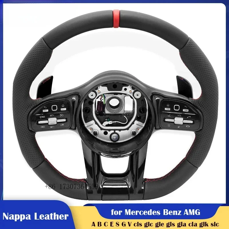 

Руль из кожи наппа для Mercedes-Benz AMG A B C E S G V CLS W197 W205 W213 W216 W217 W218 W222 W253 W257 W463 W464
