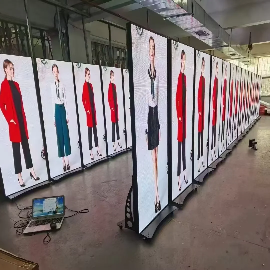 Indoor P2.5 Vertical LED Advertising Screen Supports Multi-Screen Splicing Flexible Screen Display Wall for Weddings & Events