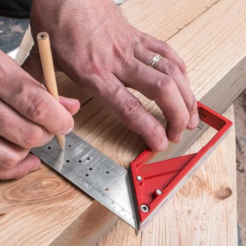 Instrumentation 93259 stainless steel square ruler 45 degrees 90 degrees woodworking ruler marking and marking