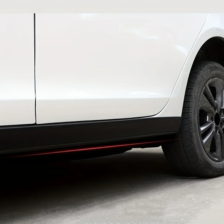 Universal rubber scratch resistant side skirt edge guard accessory: protects the bumper of the car from scratches and damage!