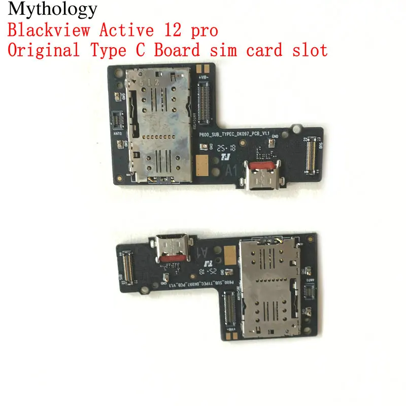 For Blackview Active 12 Pro Original USB Board Sim Card Slot Type C Charging Dock Connector Mobile Phone Repair Parts