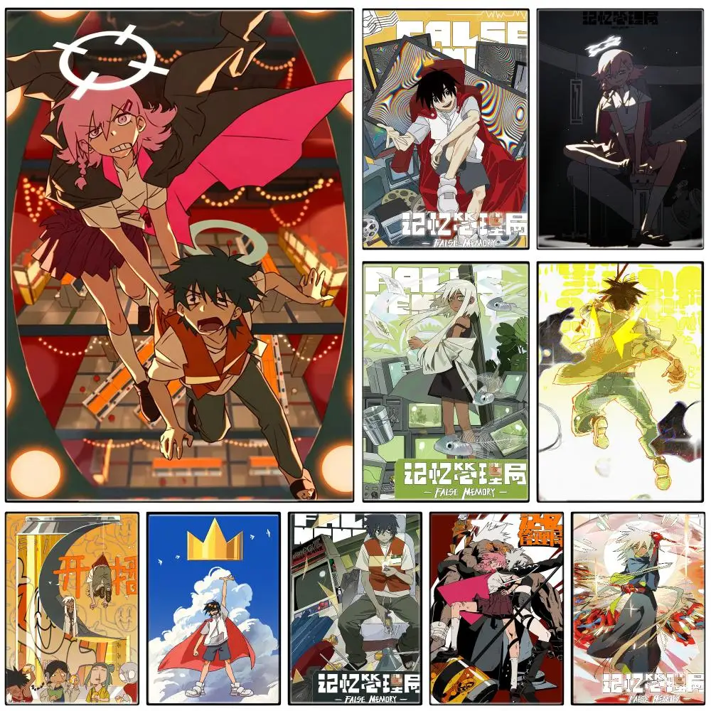 Scifi Psychological Anime F-False Memory Poster  Self-adhesive Art Waterproof Paper Sticker Coffee House Bar Room Wall Decor
