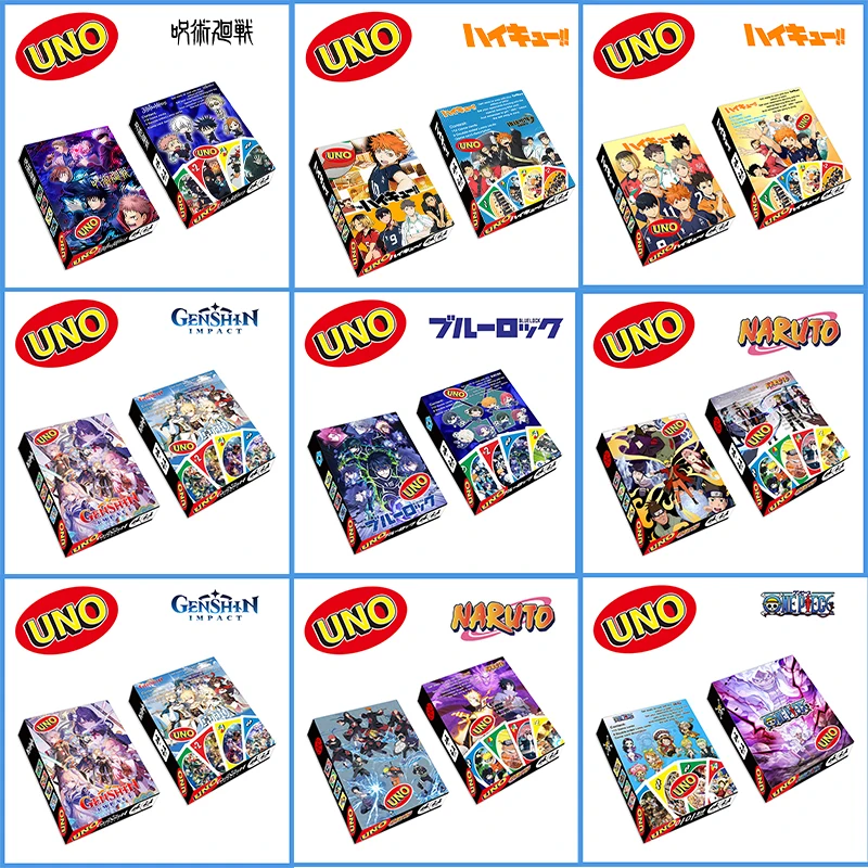 

UNO Card Game Anime Peripheral Cards Great for Family Game Nights Camping and Party Collectible Children’s Toys Holiday Gifts