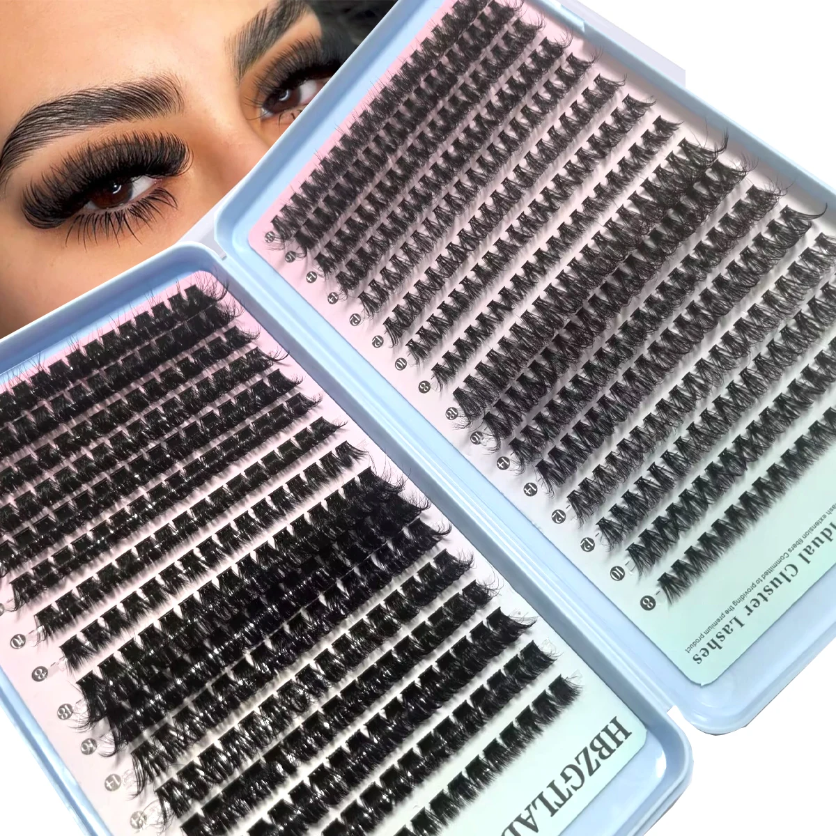 Funny Eyelash Extension - HBZGTLAD 32 ряда пушистых густых пучковых
