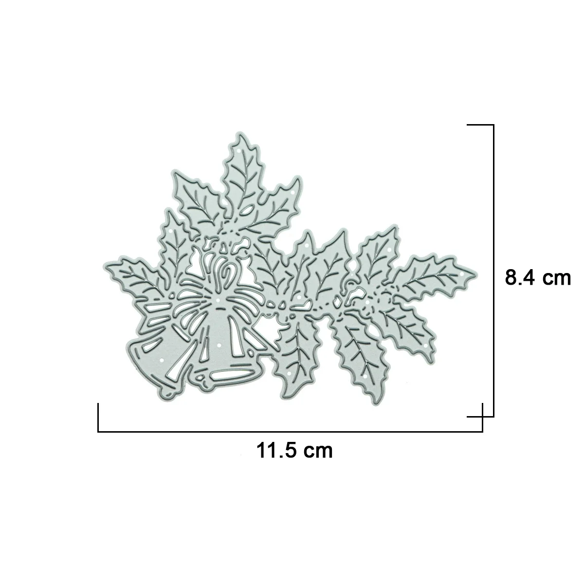 Cutting Die For Scrapbooking Embossing Christmas Holly Mistletoe Leaf Punch Stencil Clipart Paper Craft Decorating Cutter