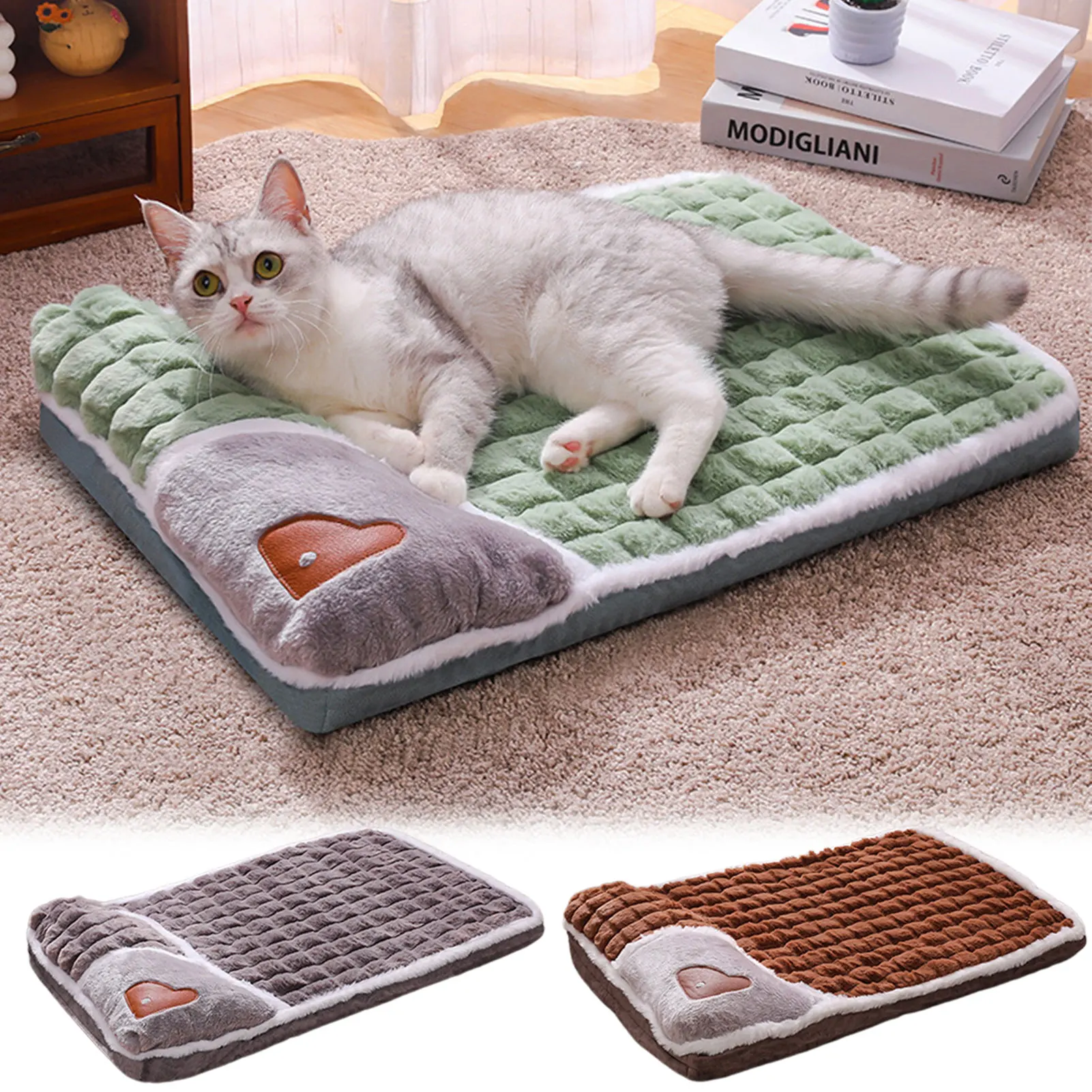 

Зимняя теплая утолщенная кровать для собаки, успокаиваемый коврик для домашних животных, ультрамягкий диван для сна, моющийся коврик для сна для домашних животных, кошка, собака, продуманный подарок