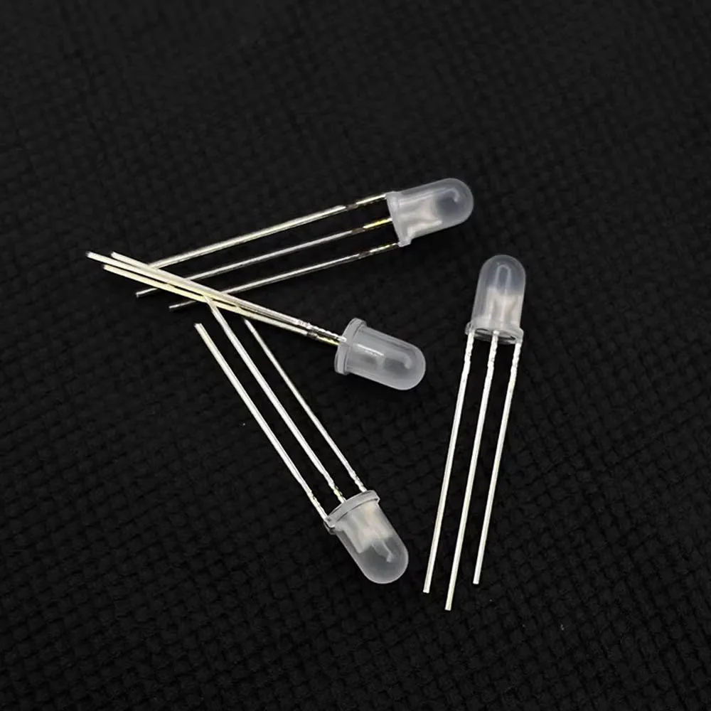 30Pcs LED 5MM Red & Green Common Cathode & Anode High Diffused Round Bi-Color Light-Emitting Diode