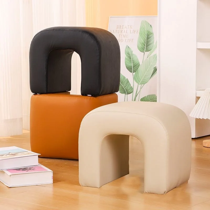Small multi-color optional N-shaped makeup stool U-shaped dressing Durable stool
