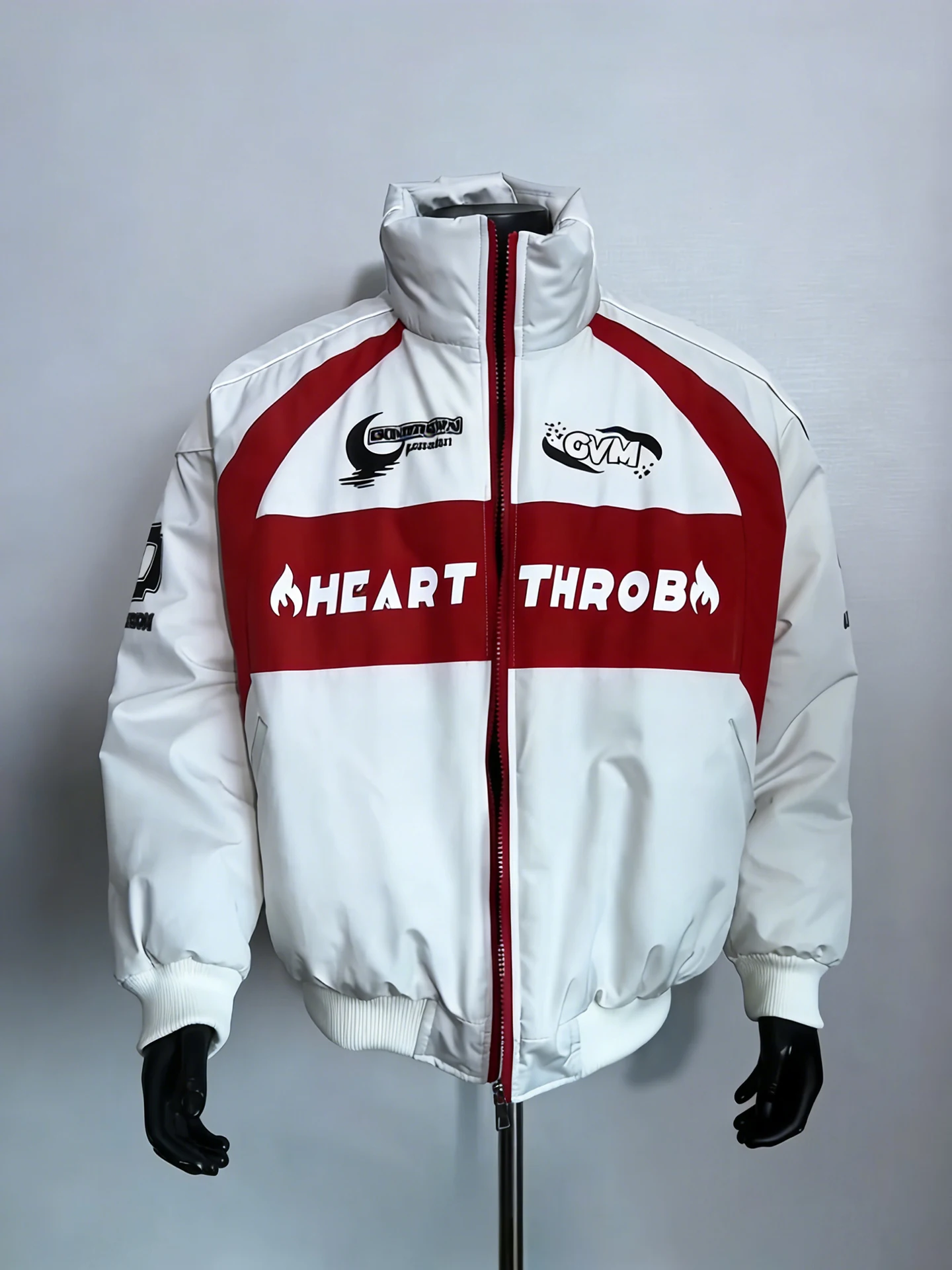 

American High Street White down Cotton Jaet Men's Winter Trendy Brand Letter Print Outerwear High-End Feeling Stand Collar ...