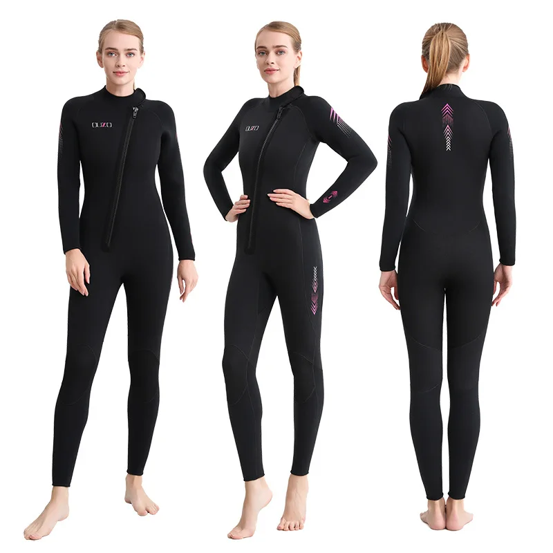 5mm OUZO Men'S Women'S CR Super Elastic Thickened Wetsuit Outdoor Diving Ornamental Fishing Hunting One-Piece Surfing Suit