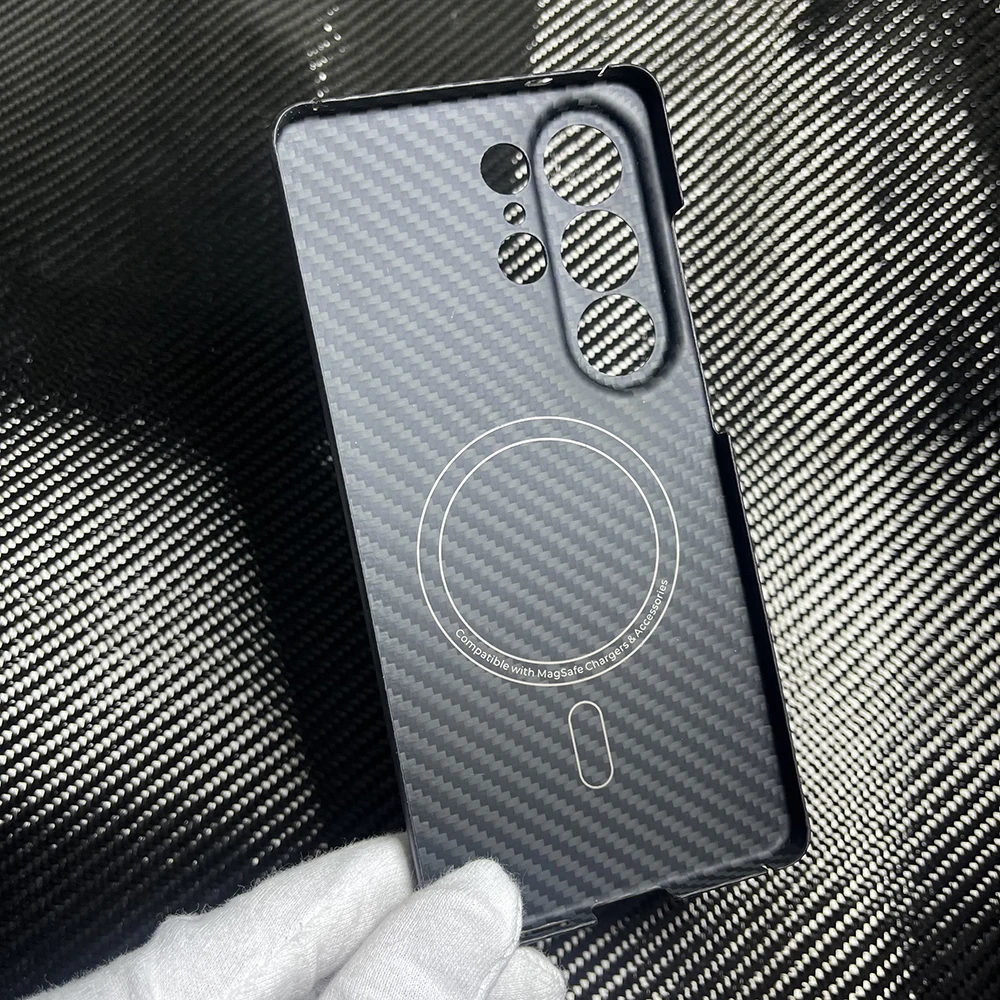 Etui z prawdziwego włókna węglowego do Samsunga Galaxy S26 Ultra, kompatybilne z magnetycznym Magsafe, włókno aramidowe 1500D/600D, obudowa do Galaxy S26 Ultra — zdjęcie produktu 6