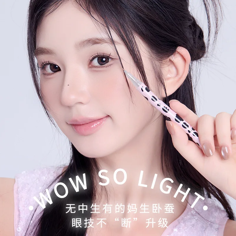 FLORTTE Aegyo-sal Lying Silkworm Pen Ultra Fine Tip Smooth Waterproof Non-smudge Brown Gel & Liquid Eyeliner for Eye Makeup