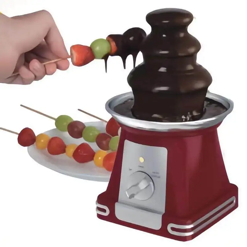 3-tier waterfall design creates smooth flowing chocolate effect, perfect for dessert shops, parties and catering events.