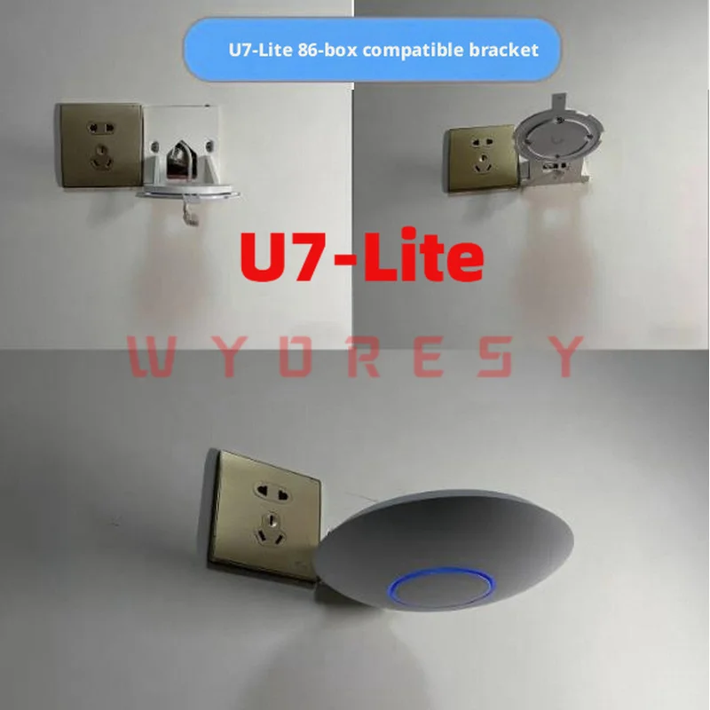 Wall Mount Bracket For Ubiquiti (U7-Lite) Adapt Standard 86mm Junction Box To Install Round Wireless Access Point For Home Wirel