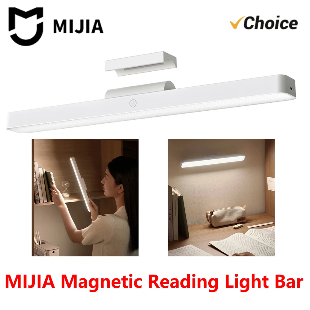 

New MIJIA Magnetic Reading Lamp 36cm Extended Lamp Head Ra90 2000mah Uniform Light Magnetic Reading Light Bar Adjustable -CN
