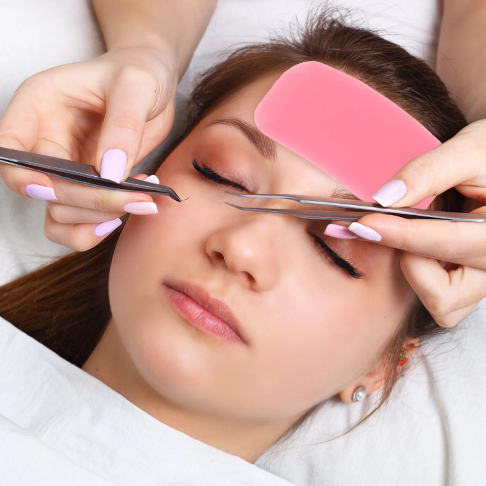 

4Pcs Silicone Lash Pads Small Size Lightweight Eyelash Extension Pads for Salon Makeup Lash Extension Practice Kit