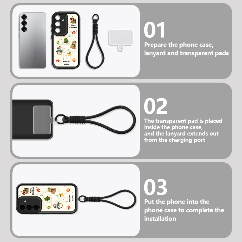 S25 borda caso bonito dos desenhos animados filhote de cachorro urso cordão caso para samsung s24 ultra s23 s22 s21 fe a17 a54 a15 a35 a55 a16 a26 a36 a56 5g