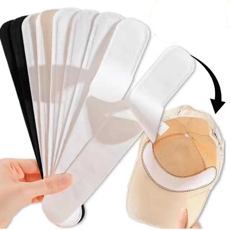 

10-100Pcs Invisible Hat Peaks Edge Sweat Absorbing Liner Bands Self-adhesive Anti-dirty Strips Tape Sweat Absorber Stickers Cap