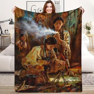 

Soft flannel blanket, suitable for home, office, camping. An excellent choice for Halloween, Thanksgiving and Christmas gifts.