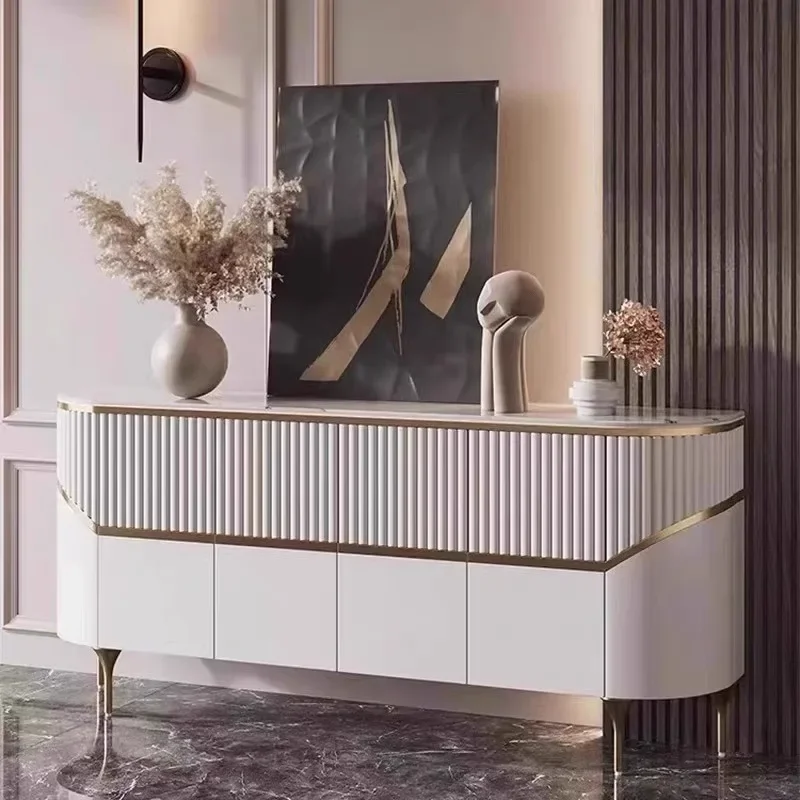 rock slab shoe cabinet, modern simple sideboard, Italian foyer partition cabinet, decoration cabinet