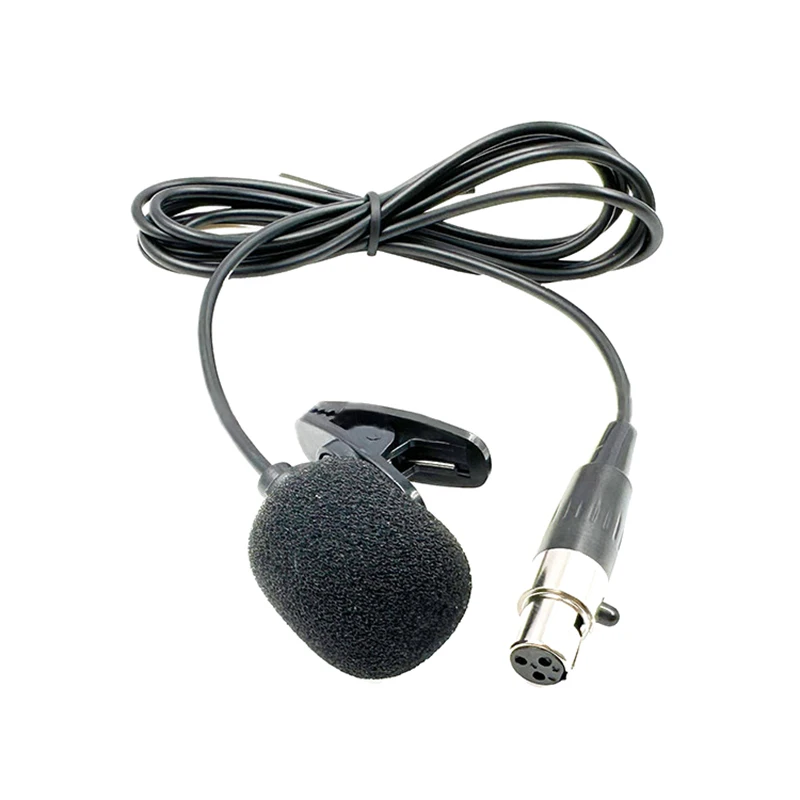 Micrófono de solapa Lavalier profesional para AKG, transmisor Bodypack inalámbrico Sennheiser, Mini XLR de 3 pines bloqueable de 4 pines