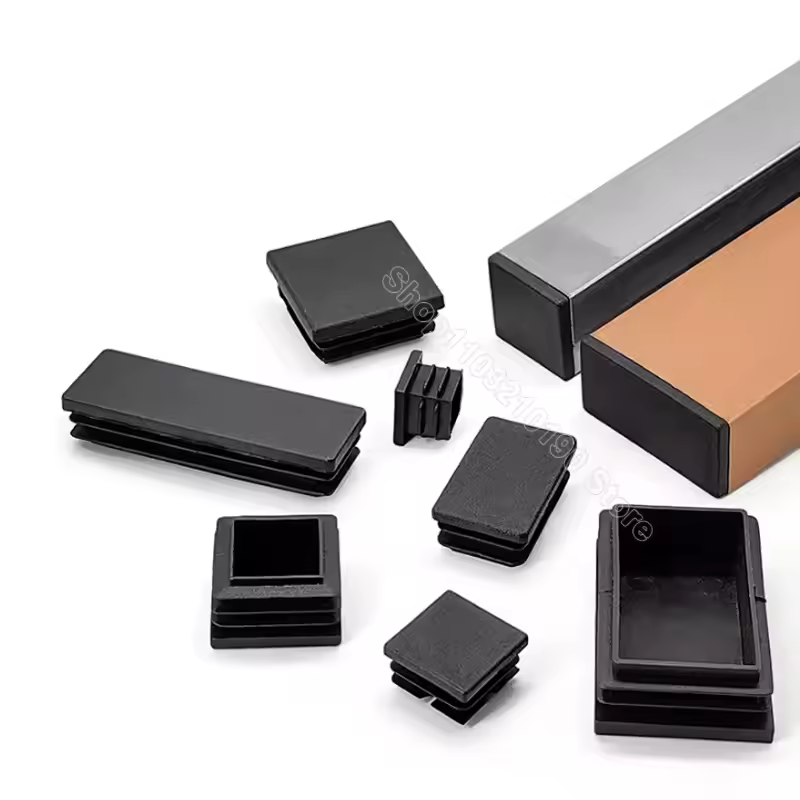 Rectangular Square Plastic Black Blanking End Cap Tube Pipe Insert Plug Bung Stopper Cover Furniture Foot Pads 10x10mm-200x200mm - Image 4
