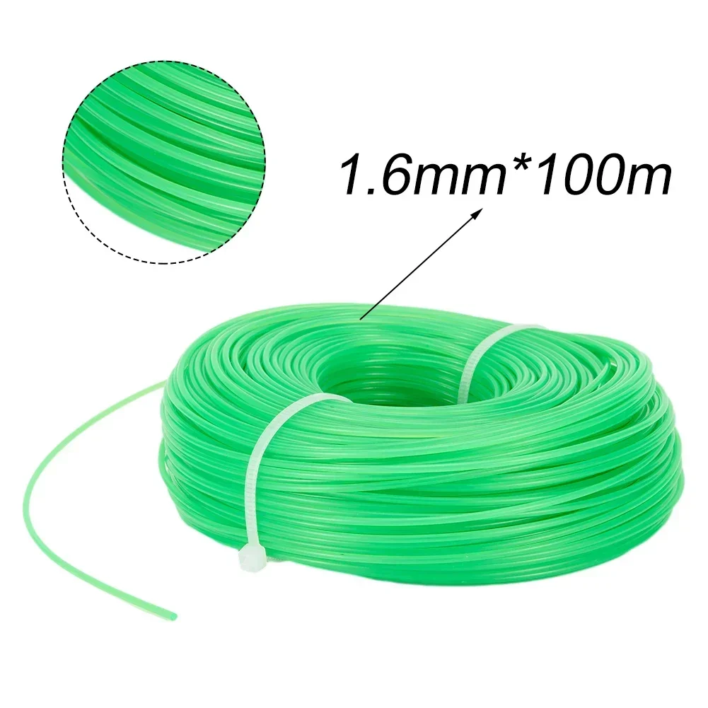 Imagem -03 - Linha de Aparador de Grama Corte de Grama Strimmer Linha Cabo de Náilon Fio String Trimmer Rolo Corda Linha Roçadora Ferramentas de Jardim 1.6 mm 100m