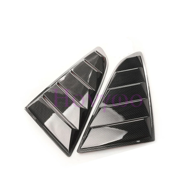 Car Accessories Real Carbon Fiber Window Rear Quarter Window Louvers Side Air Vent Cover For Ford Mustang 2015-2023 view 4