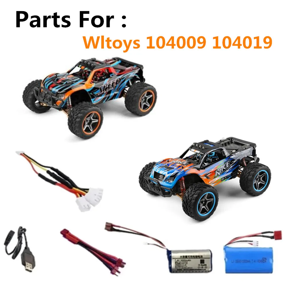 

WLtoys 104009 Автомобильная батарея 7,4 В 1500 мАч/3000 мАч T-plug 3 в 1 кабель WLtoys 104019 запасная батарея