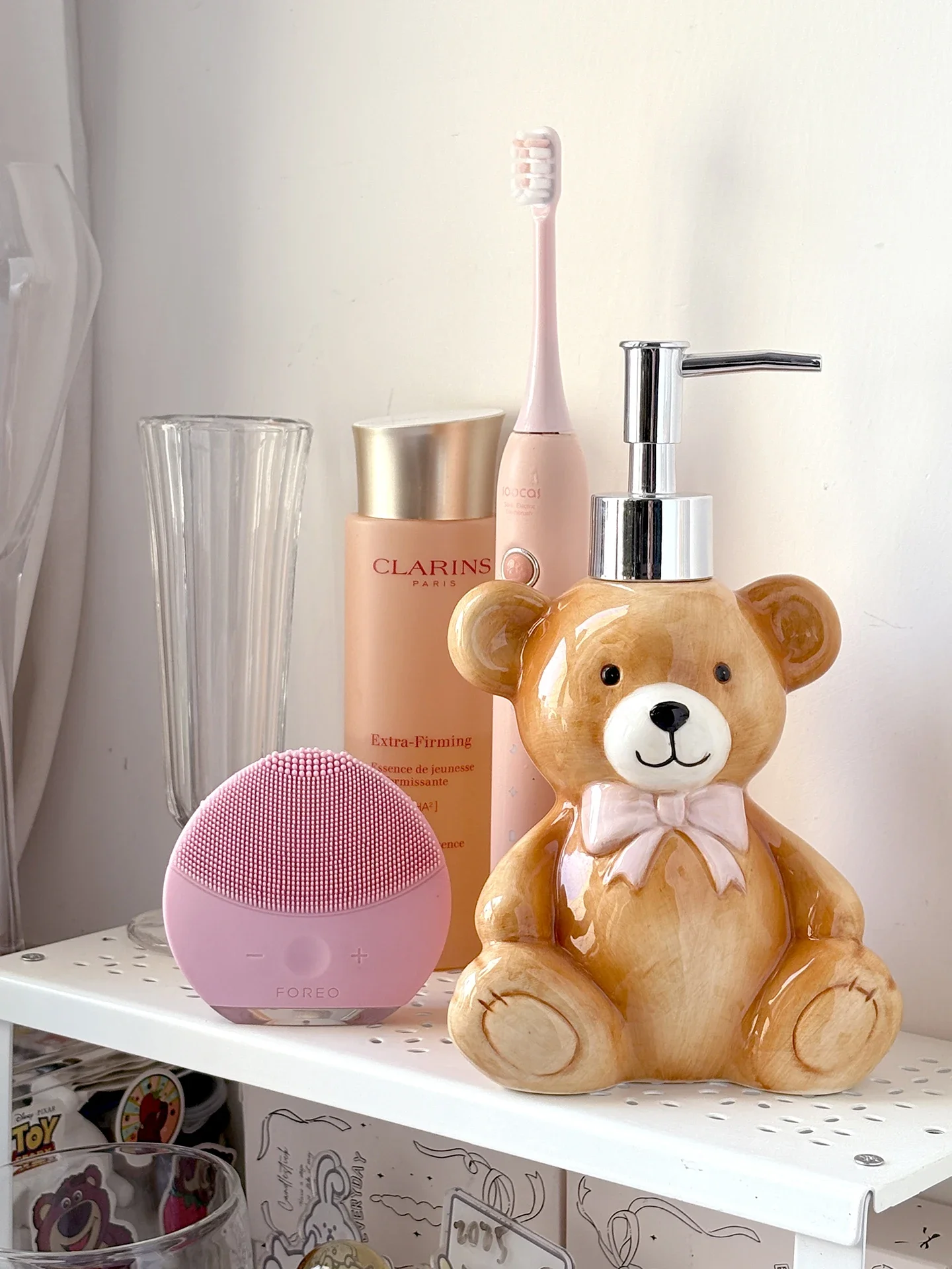 400ml  soap dispenser Cute teddy bear bath bottle, playful hand sanitizer bottle, creative home ceramic packaging container