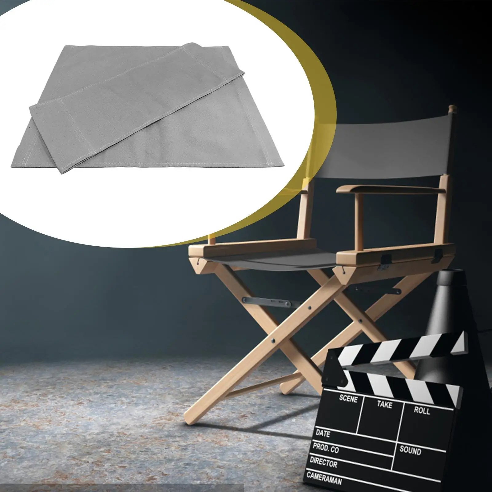 Canvas Seat Cover for Folding Stool Chair Cushion Large Chair Cover with Backrest for Outdoor Use