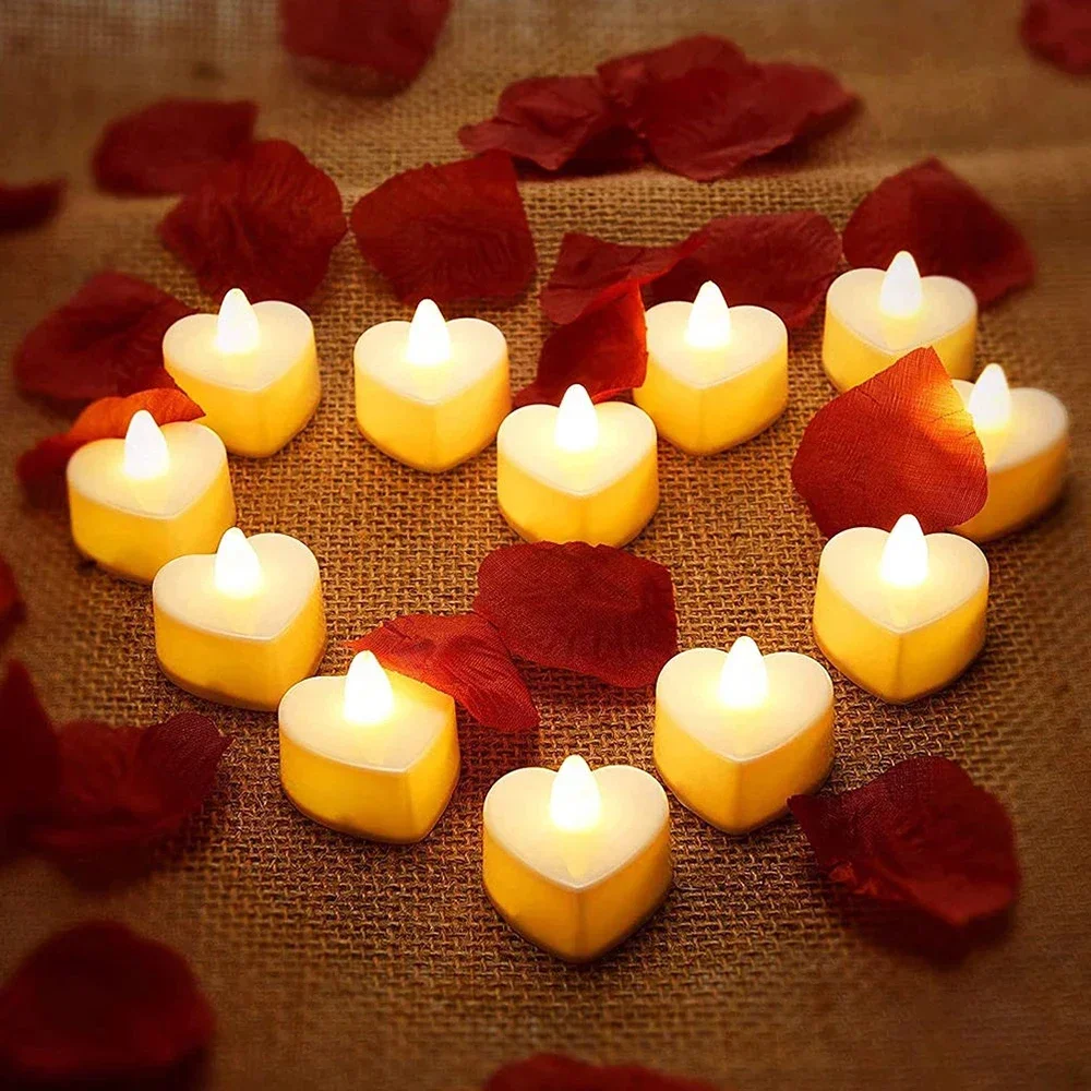 4/1PCS LED Candle Light Battery Powered Flameless Flickering Small Tealight Romantic Wedding Birthday Party Household Decoration