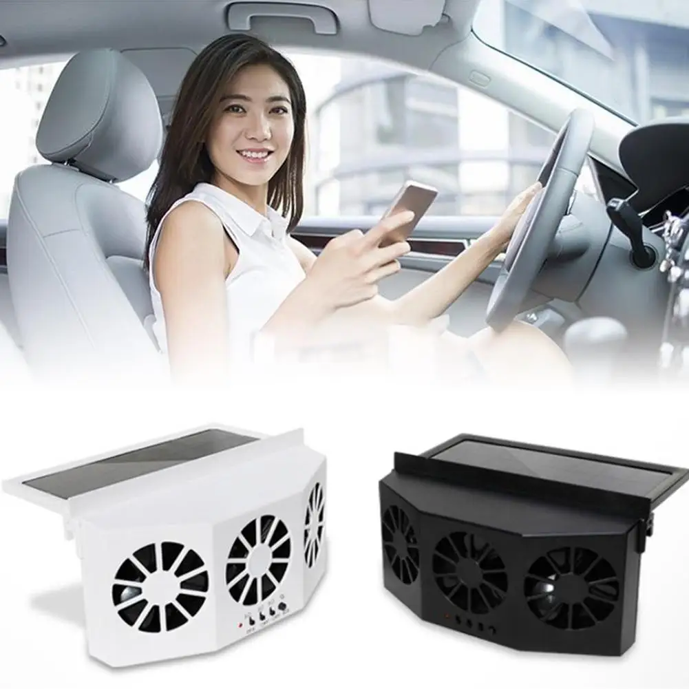 Car Fan Solar Window Sun Powered Car Auto Air Vent Cool Cooling System Radiator Fan Cooling Fan Energy Saving Car-styling cooler
