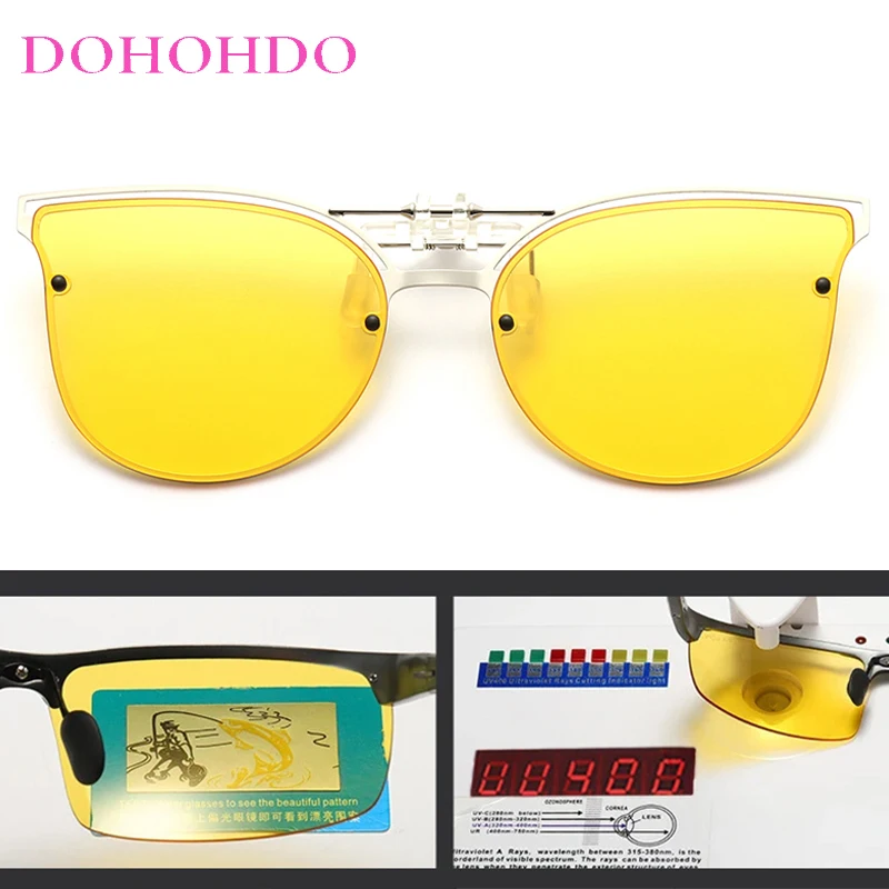 

Classic Brand Designer Polarized Clip-On Sunglasses Women UV400 Night Vision Sun Glasses Men Outdoor Sports Anti-Glare Goggles