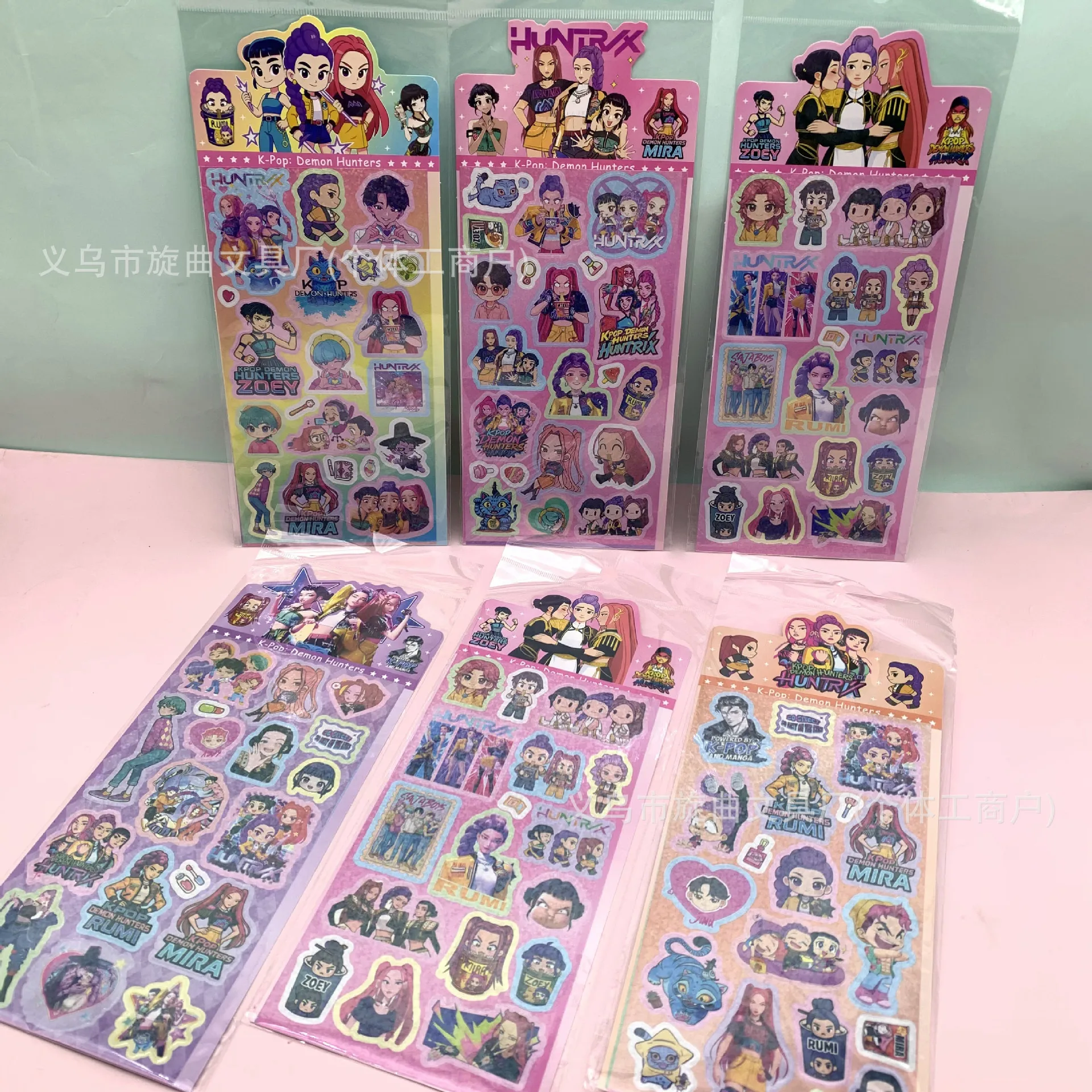 

5/10pcs Kpop Demon Hunters Element Ultimate Scrapbook Sticke Sticker Collection Cartoon Kuromi DIY Transparent Decorative Paster