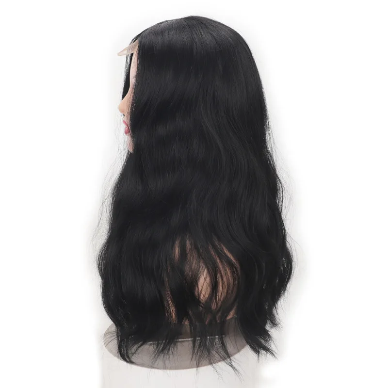 20 inch Loose Wave Lace Front Wig Synthetic Natural Black Hair Extension Doria Long Curly Easy Wear White Cosplay Wigs For Women - Image 3