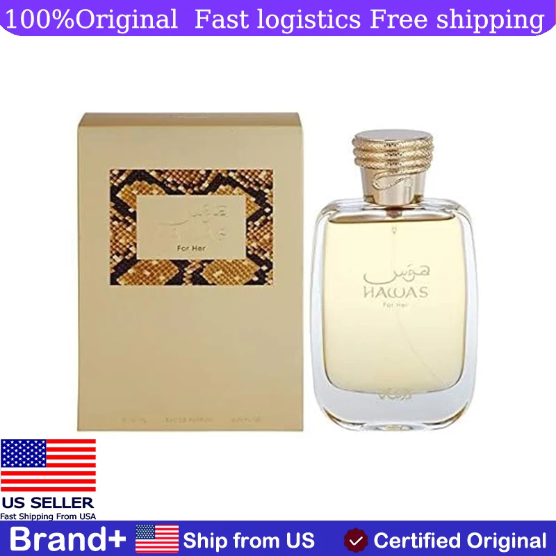 

RASASI Hawas Her Eau De Parfum 100ML Premium Arabian Perfume Signature Women Cologne Long Lasting Fragrance Natural Portable
